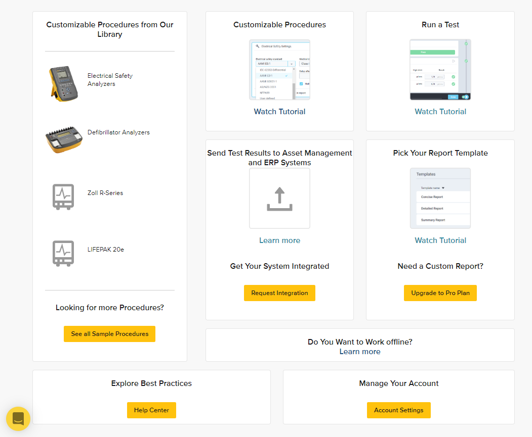 OneQA Dashboard &mdash; Vis&atilde;o geral de procedimentos e equipamentos