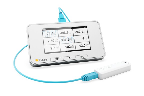 RaySafe X2 R/F sensor in fluoroscopy setup