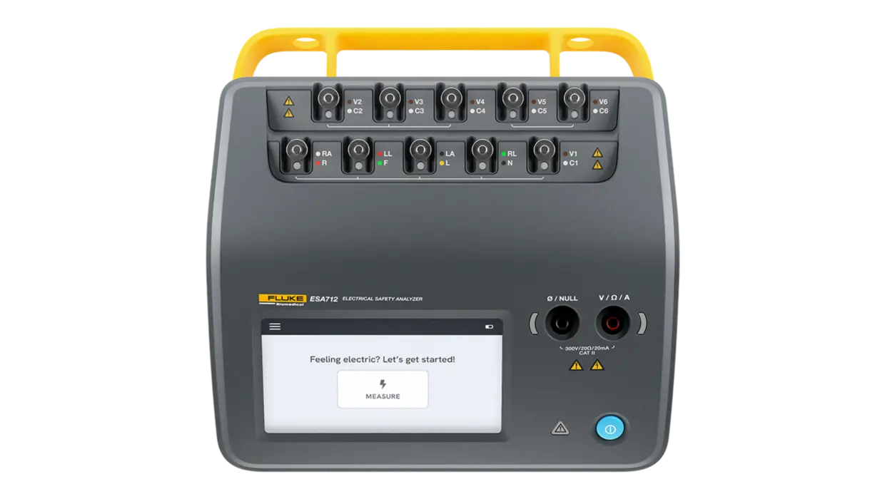 Vista superior do Fluke Biomedical ESA712